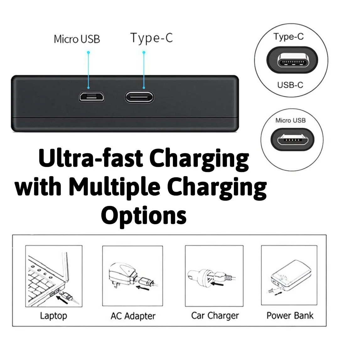 Hridz EN-EL14 Battery & Charger Set replacement for Nikon EN-EL14 Battery