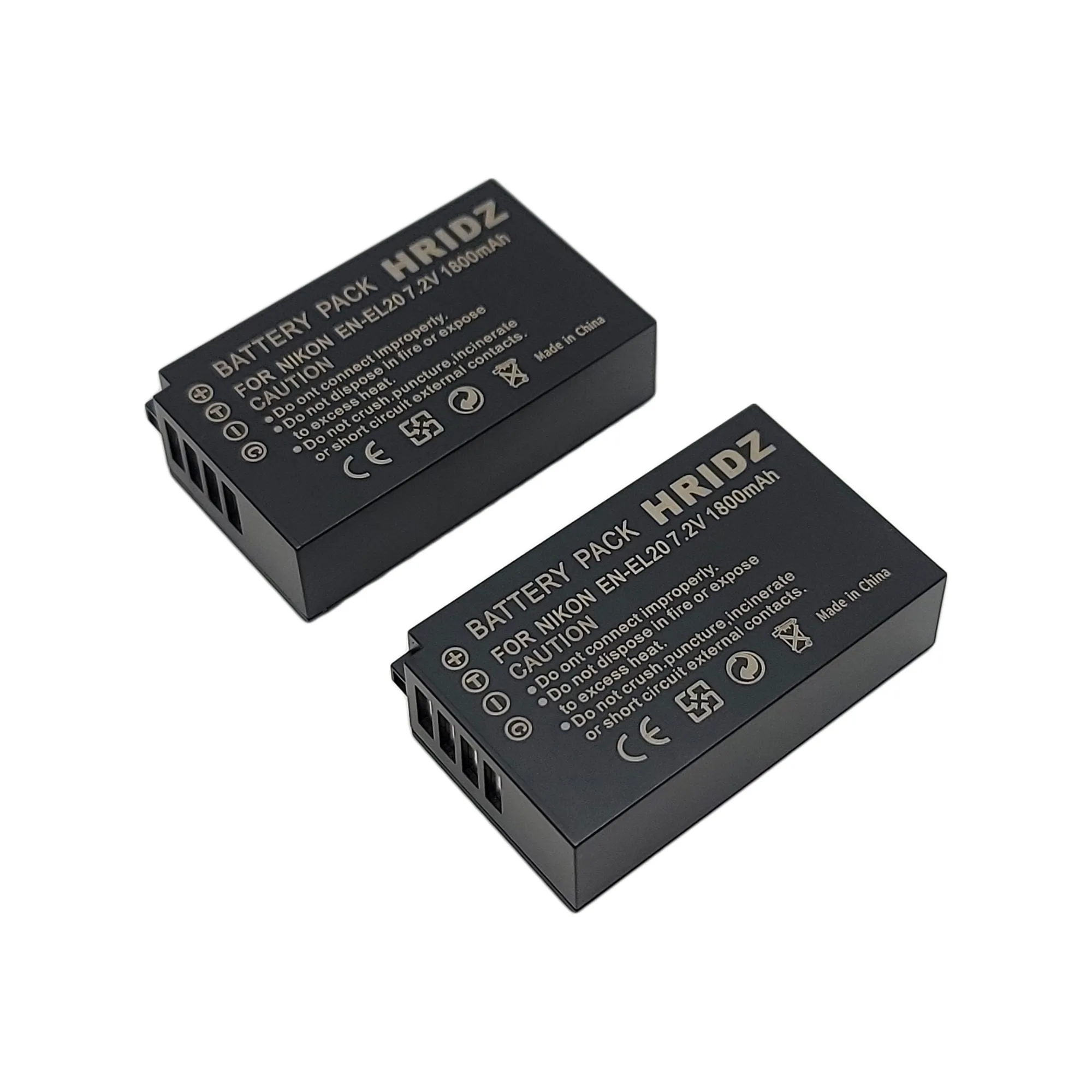 Hridz EN-EL20 Batteries & Dual USB Charger Combo for Nikon EN-EL20 EN-EL22 EL20A