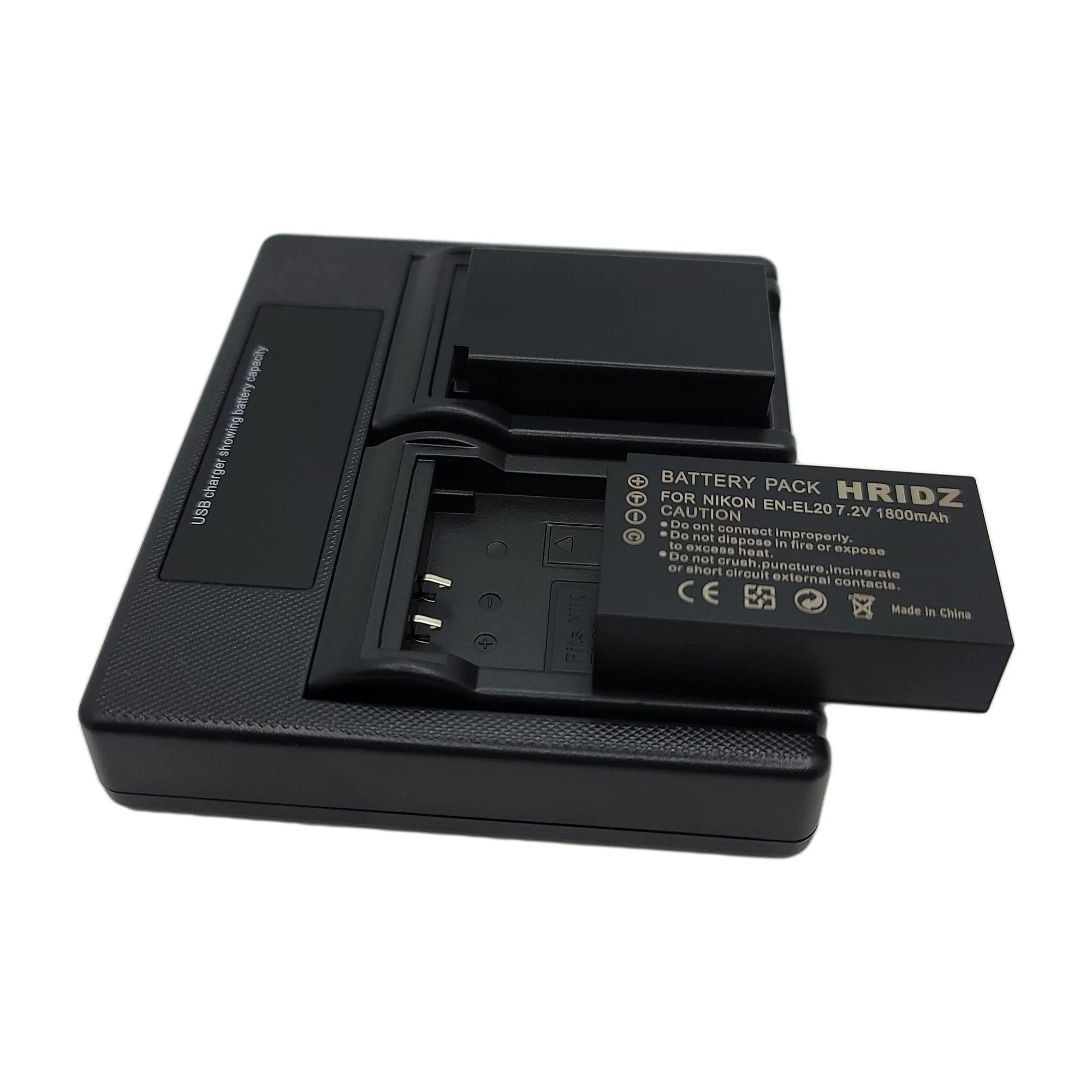 Hridz EN-EL20 Batteries & Dual USB Charger Combo for Nikon EN-EL20 EN-EL22 EL20A