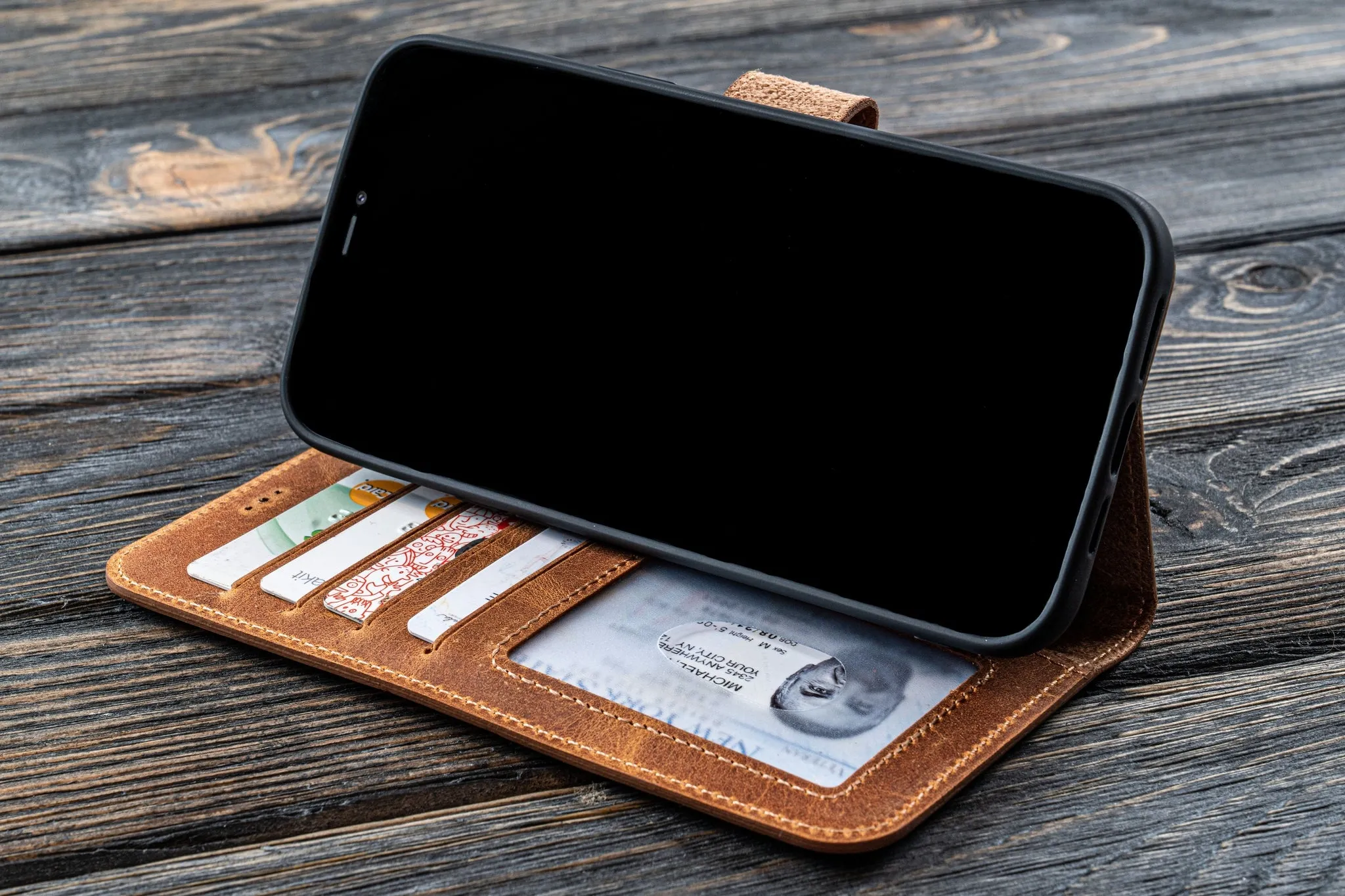 iPhone 12 Mini (5.4") Leather Wallet Case