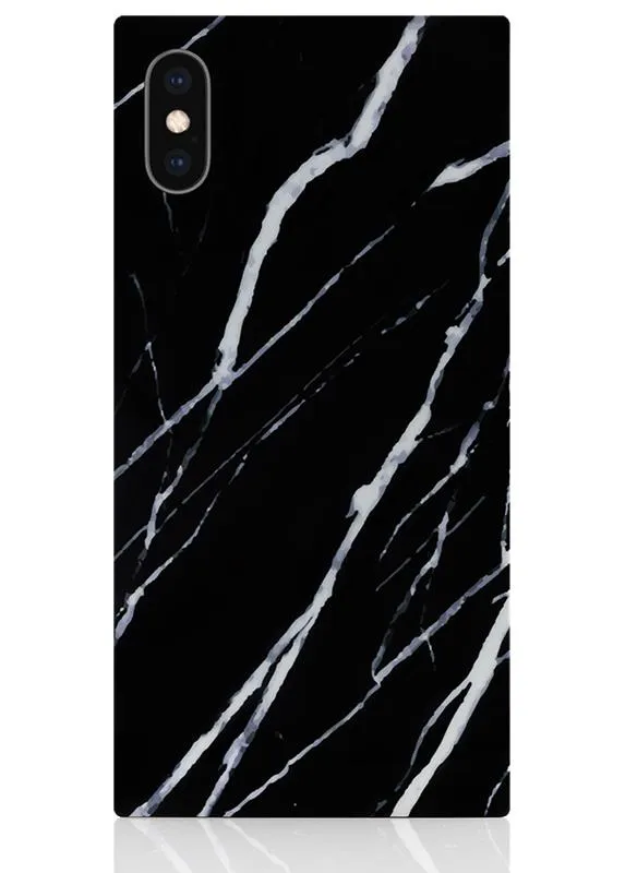 Iphone X/XS Black Marble Case