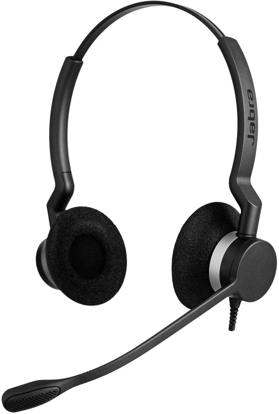 Jabra Biz 2300 QD Duo Headset with GN 1200 Universal Coiled Smart Cord for Connecting Headset & Telephone