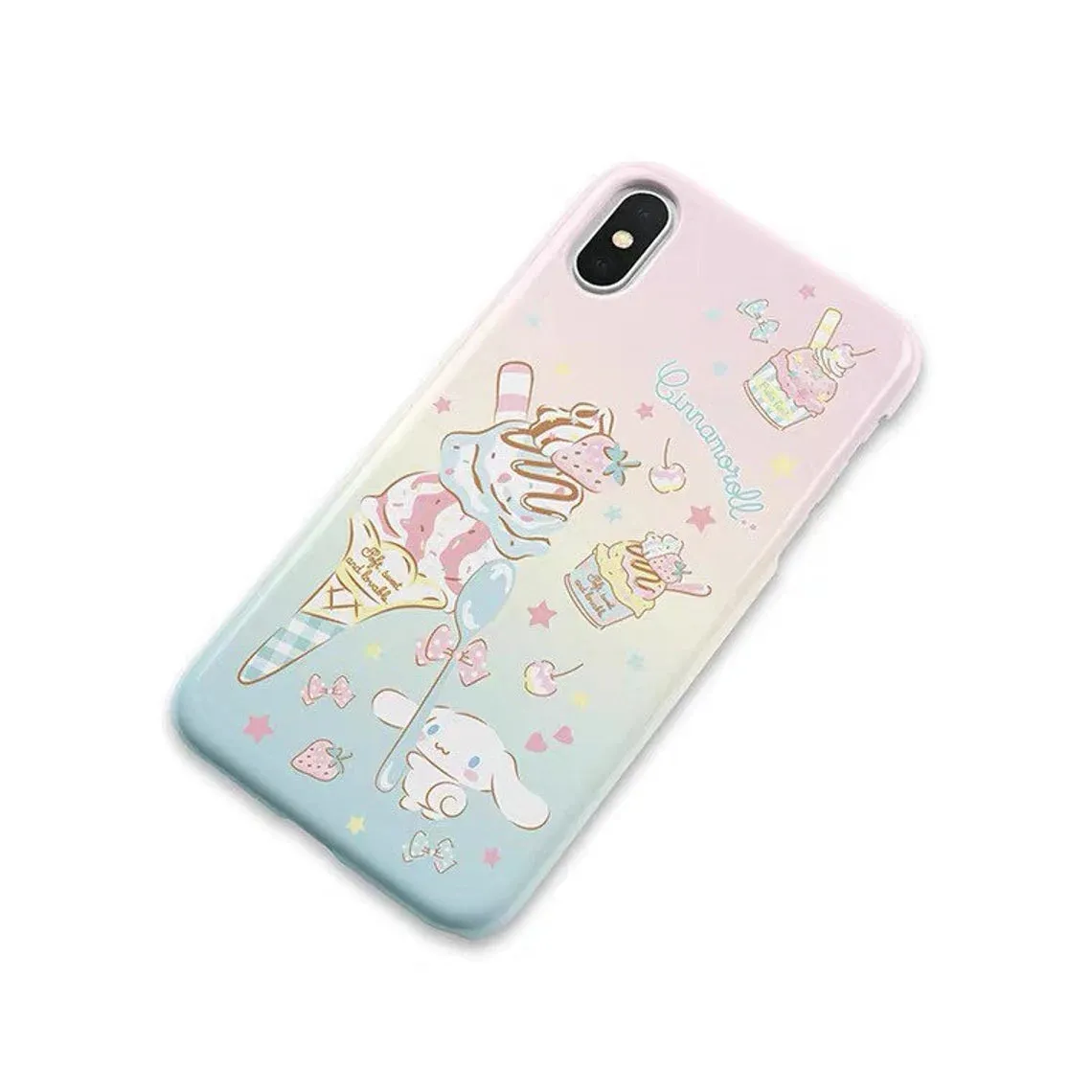 Japanese Cartoon CN with Ice Cream Sweets Deserts iPhone Case PLUS XS XR X 11 12 13 14 15 Pro Promax