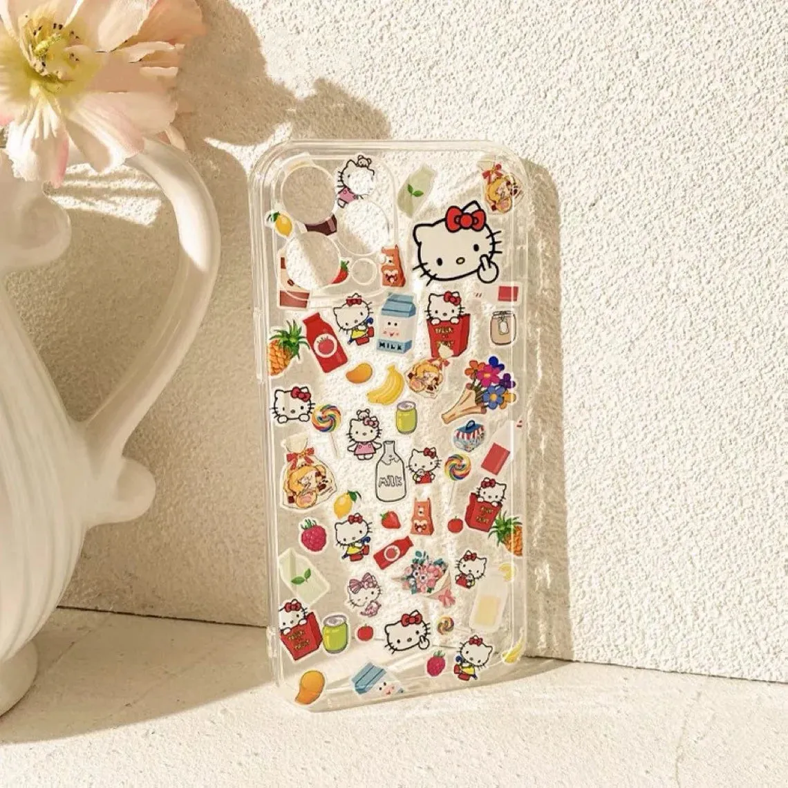 Japanese Cartoon KT Stickers iPhone Case 6 7 8 PLUS SE2 XS XR X 11 12 13 14 15 Pro Promax 12mini 13mini