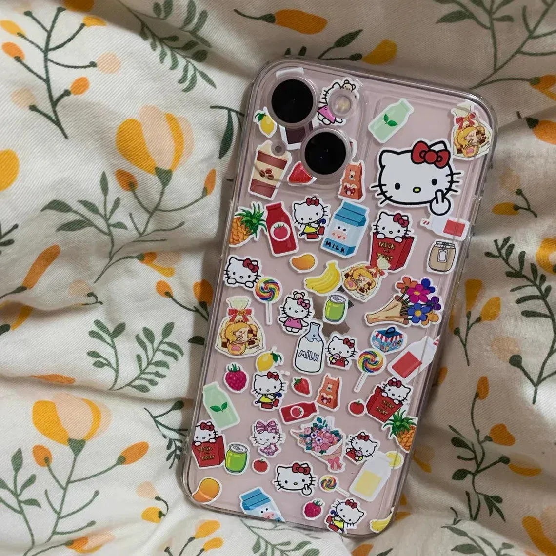 Japanese Cartoon KT Stickers iPhone Case 6 7 8 PLUS SE2 XS XR X 11 12 13 14 15 Pro Promax 12mini 13mini