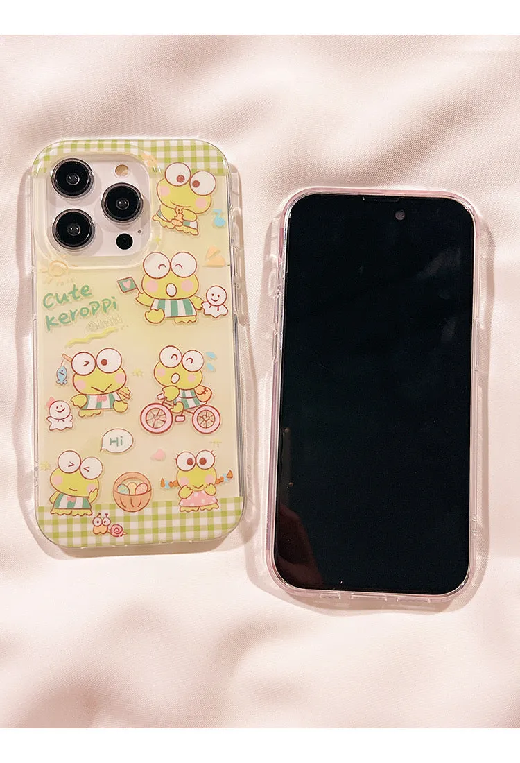 Japanese Cartoon Vintage Style | My Melody Keroppo iPhone Case 11 12 13 14 15 Pro Promax