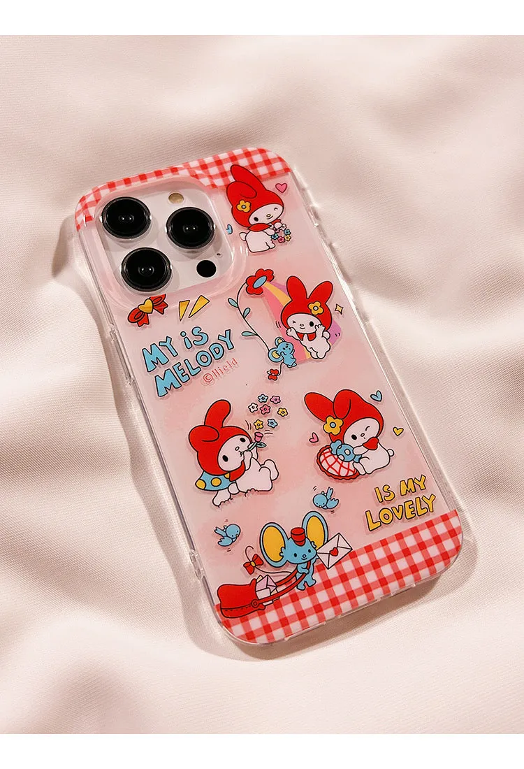 Japanese Cartoon Vintage Style | My Melody Keroppo iPhone Case 11 12 13 14 15 Pro Promax