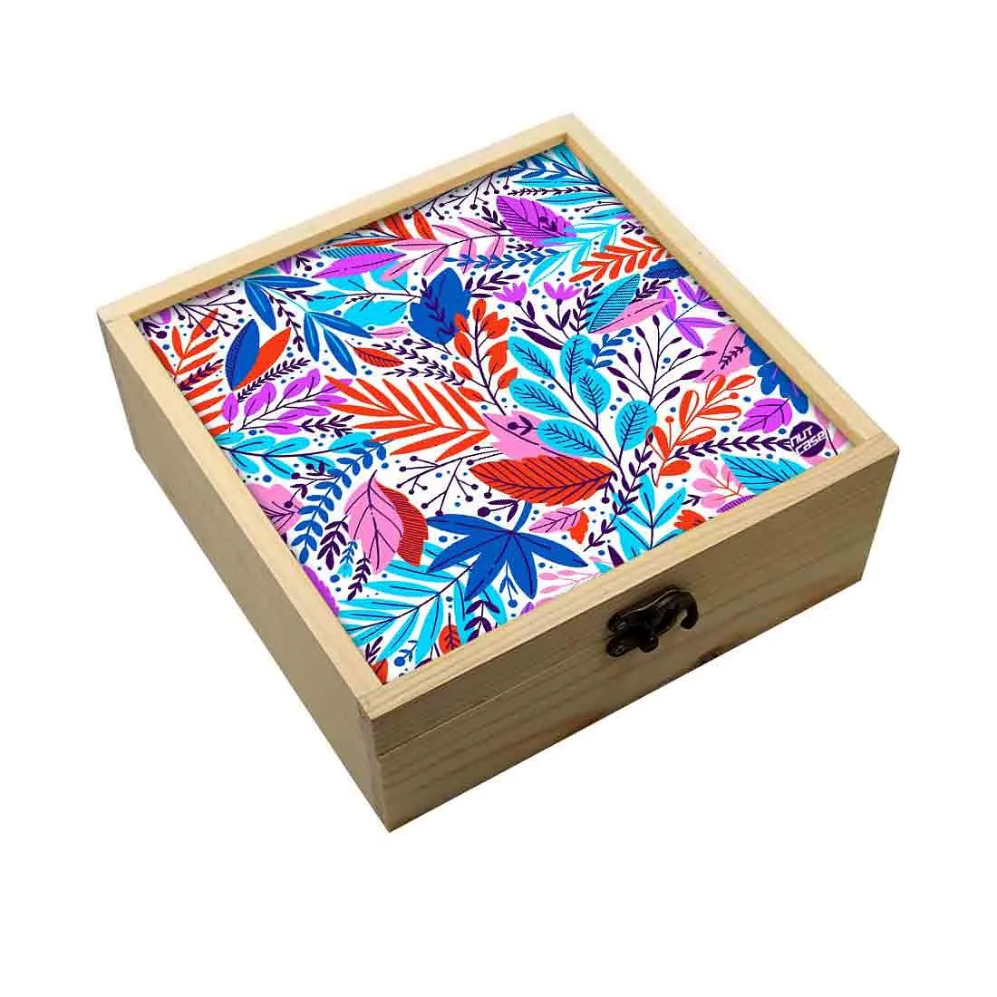 Jewellery Box Wooden Jewelry Organizer -  Blue Orange Spring Collection