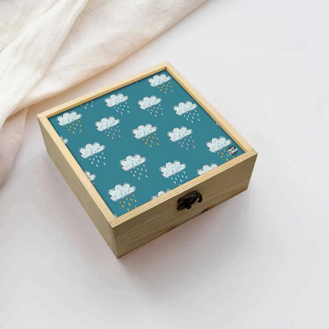 Jewellery Box Wooden Jewelry Organizer -  Rain Clouds