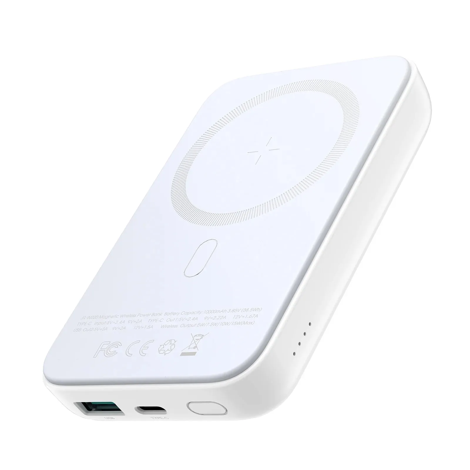 Joyroom Jr-W020 Magnetic Wired   Wireless 2-In-1 Design Wireless Power Bank 10000mah