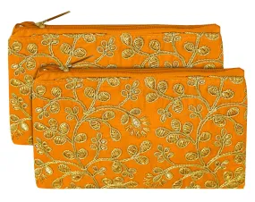 Kuber Industries Embroidery Women Hand Purse Wallet For Party, Wedding, Dating- Pack of 2 (Yellow) (HS39KUBMART022026)