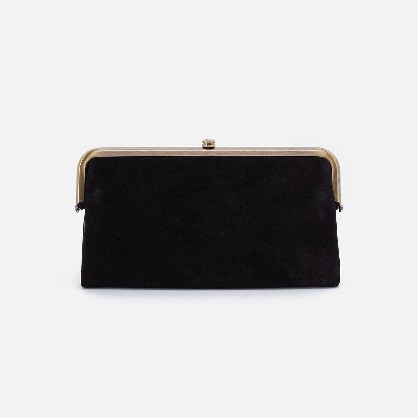 Lauren Clutch-Wallet In Suede - Black