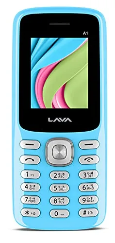 Lava A1 (Candy Blue), Number Talker, Smart AI Battery, 4 Days Battery Backup, Military Grade Certified, Keypad Mobile