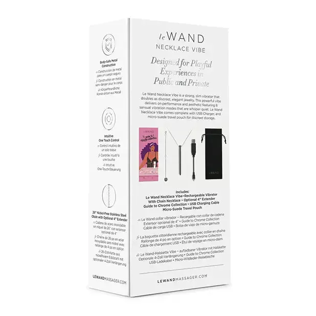 Le Wand Necklace Vibe Discreet Jewelry Vibrator Silver