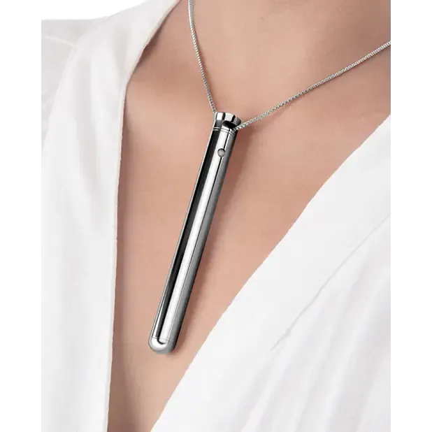 Le Wand Necklace Vibe Discreet Jewelry Vibrator Silver