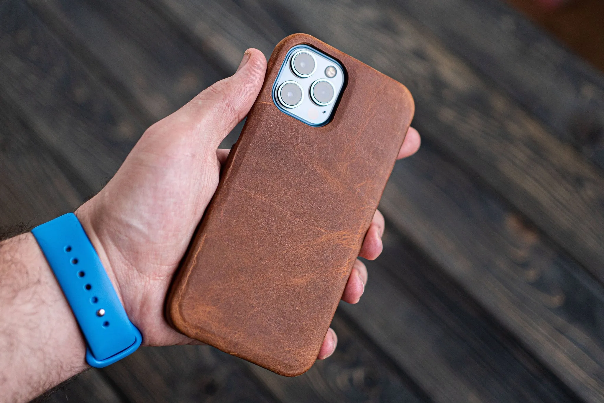 Leather iPhone 12 Mini (5.4") Hard Back Cover - Compatible with MagSafe