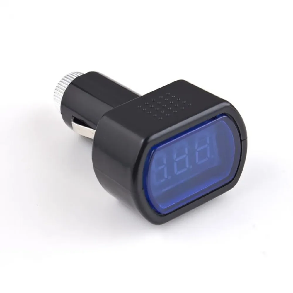 LED Digital Display Cigarette Lighter Electric Voltage Meter For Auto Car Vehicle Battery Monitor Voltmeter Black