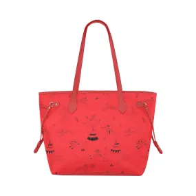 Ledger Dabbles Red Clover Canvas Tote Bag