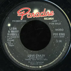 Leon & Mary Russell - Love Crazy (7", Promo) (VG)