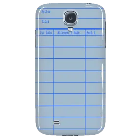 Library Card Phone Case Blue