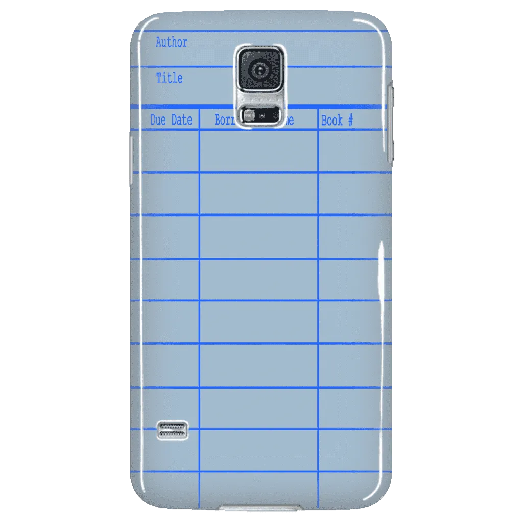 Library Card Phone Case Blue