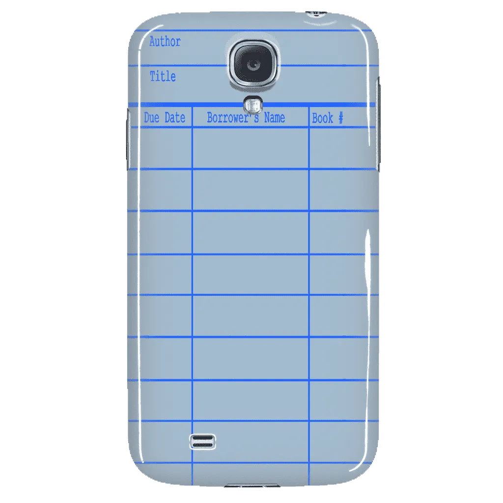 Library Card Phone Case Blue