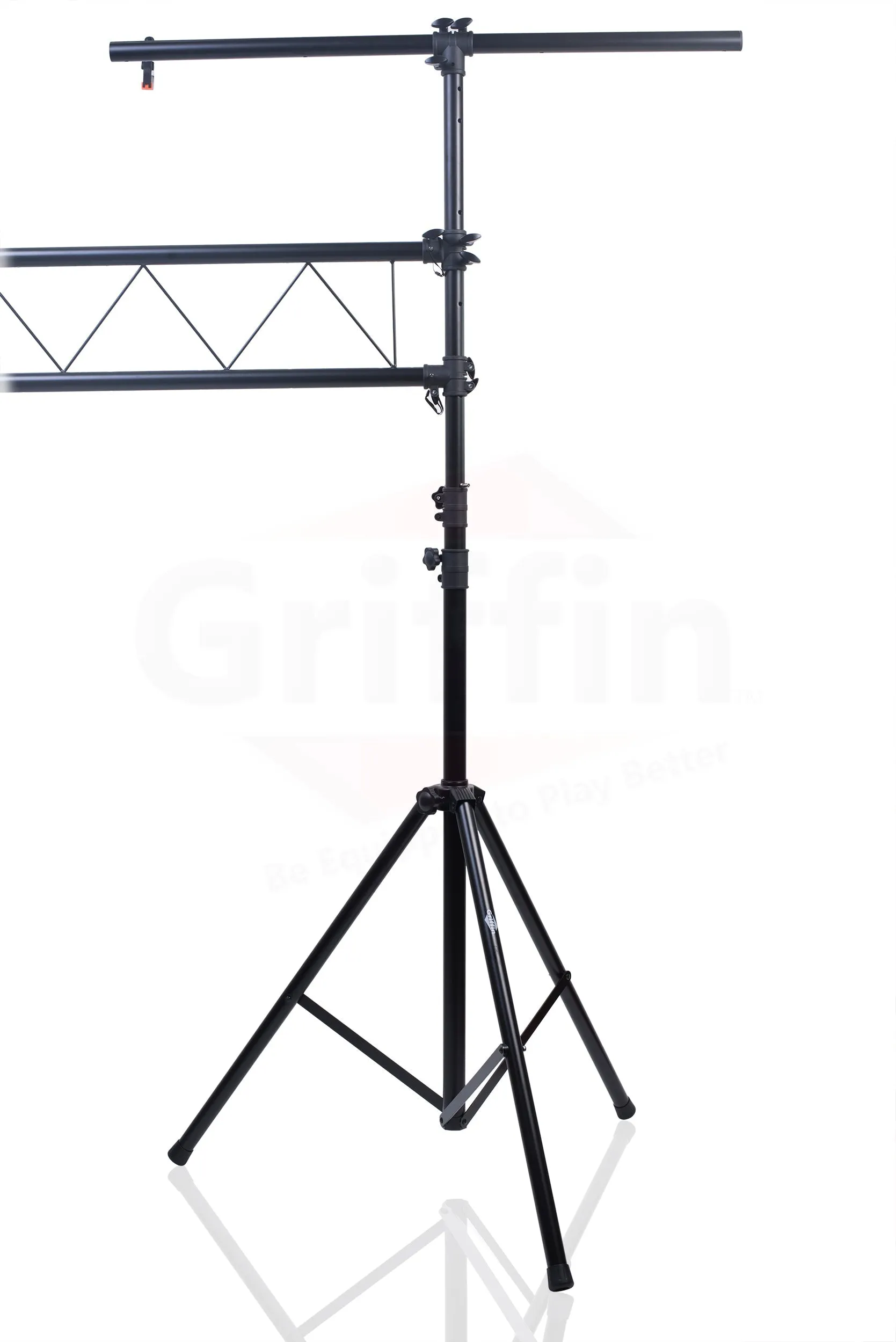 Light Truss Stand System by GRIFFIN - I-Beam Trussing Set & DJ Booth Platform Kit - Hanging Mount Lighting Package for Music Gear, PA Speakers