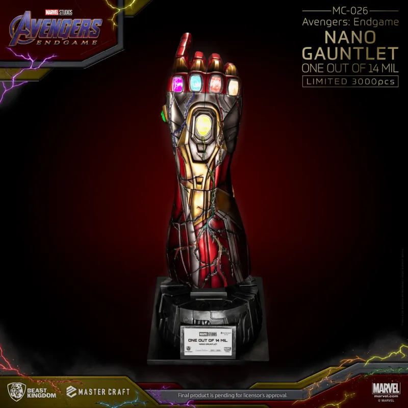 [LIMITED 3,000 PIECES] Beast Kingdom MC-026 Marvel Avengers: Endgame Master Craft Nano Gauntlet 1/14,000,605 Futures 1:1 Scale Master Craft Figure Statue