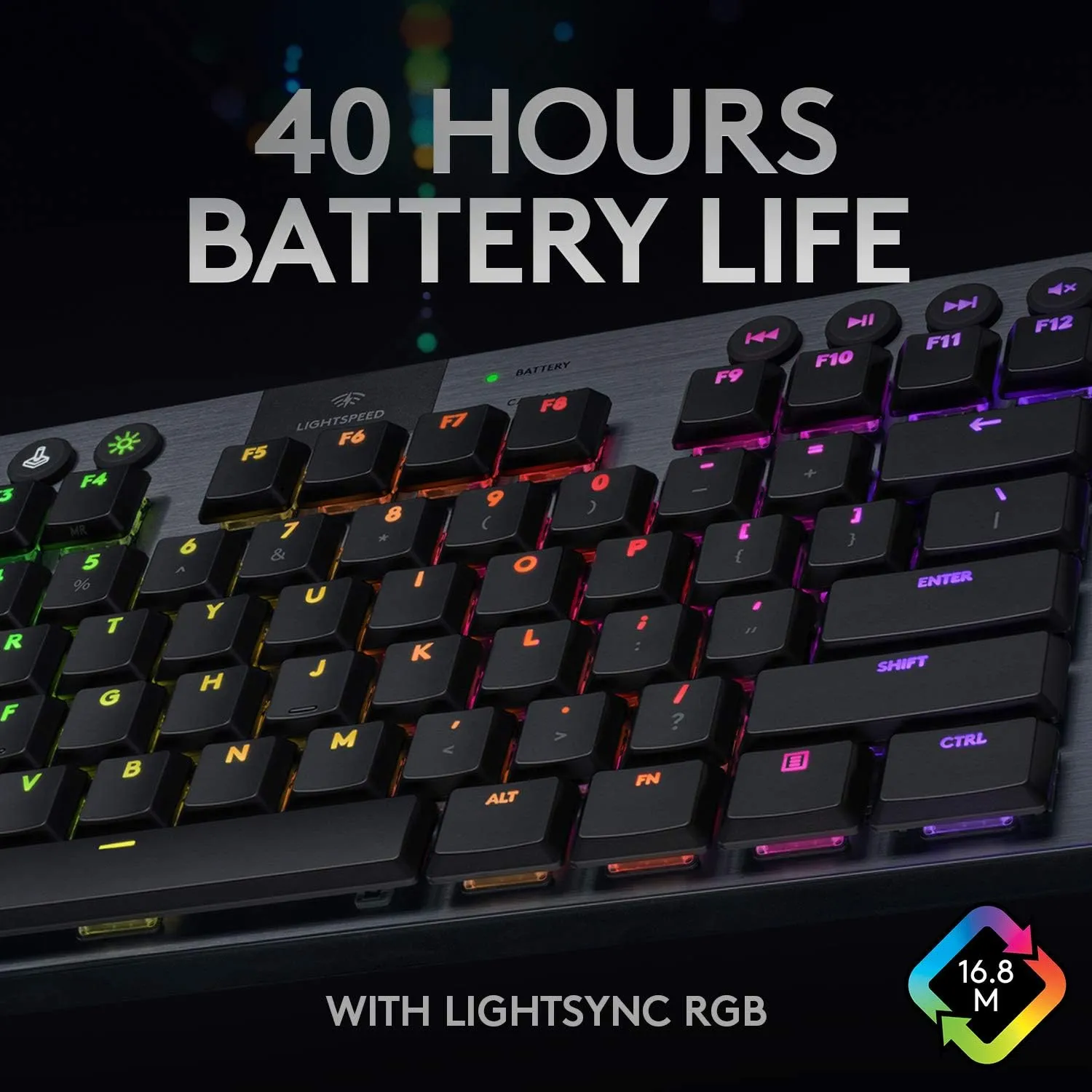 Logitech G915 X Lightspeed TKL 無線 RGB 機械電競鍵盤 - Charming Black 黑色 英文 觸感軸 920-012726 原裝行貨