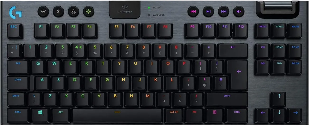 Logitech G915 X Lightspeed TKL 無線 RGB 機械電競鍵盤 - Charming Black 黑色 英文 觸感軸 920-012726 原裝行貨