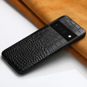 Luxury Genuine Cowhide Leather 360 Full Protective Phone Case For Google Pixel