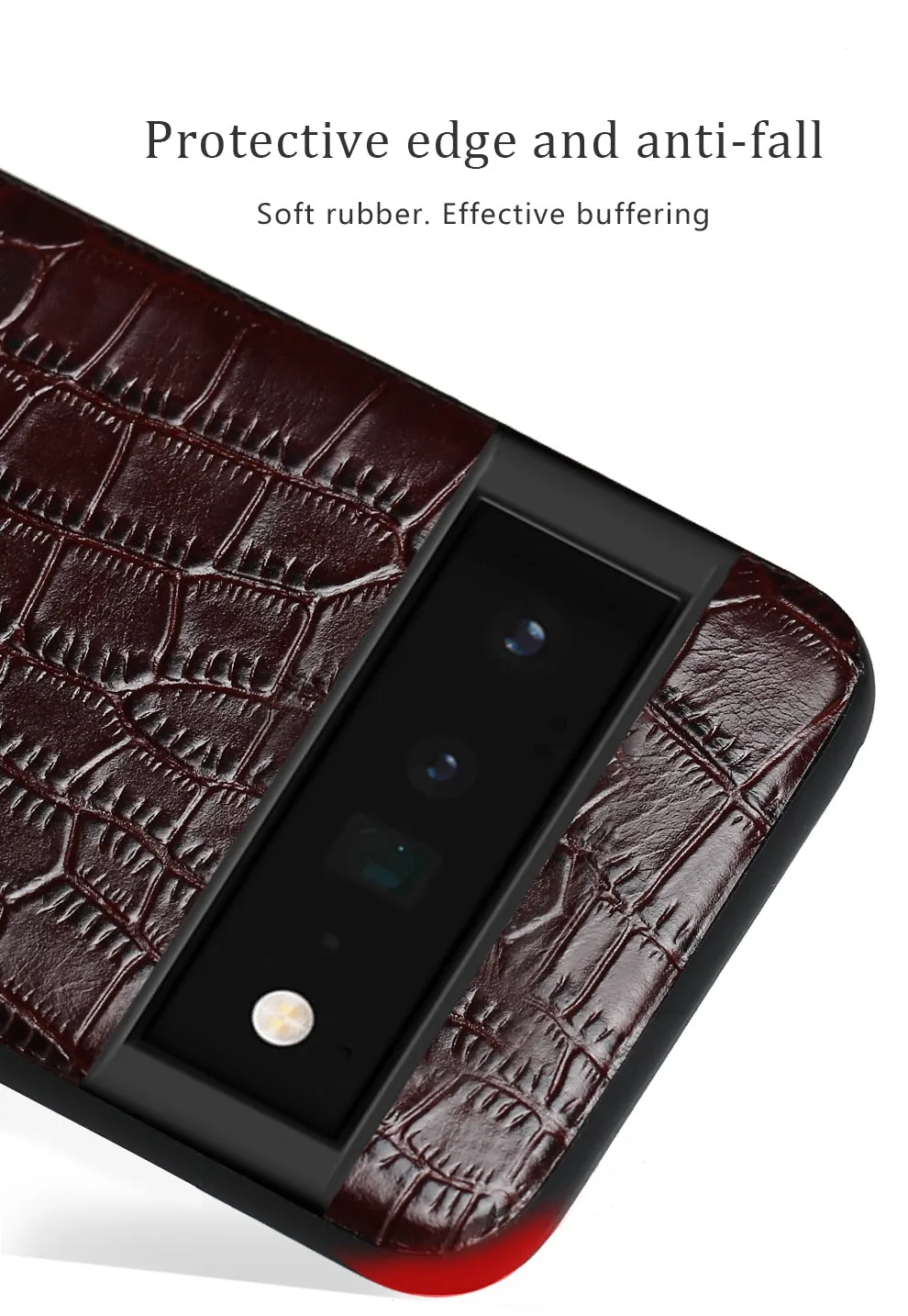 Luxury Genuine Cowhide Leather 360 Full Protective Phone Case For Google Pixel