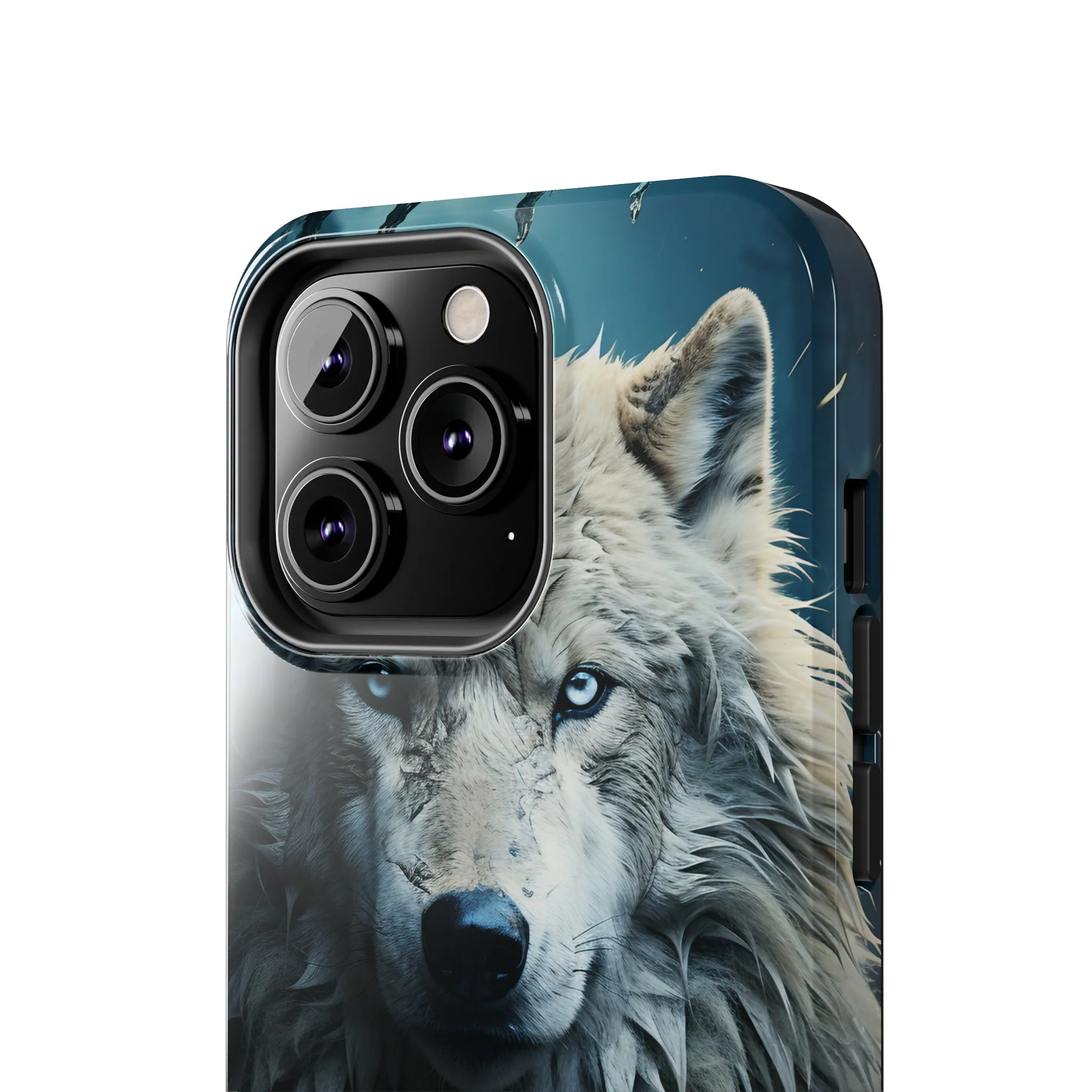 Majestic White Wolf Digital print Design Tough Phone Case compatible with a large variety of iPhone models, Gift, Phone Case