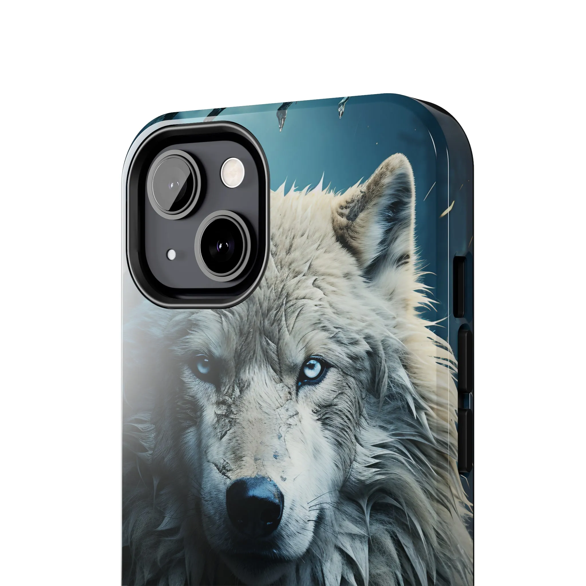 Majestic White Wolf Digital print Design Tough Phone Case compatible with a large variety of iPhone models, Gift, Phone Case