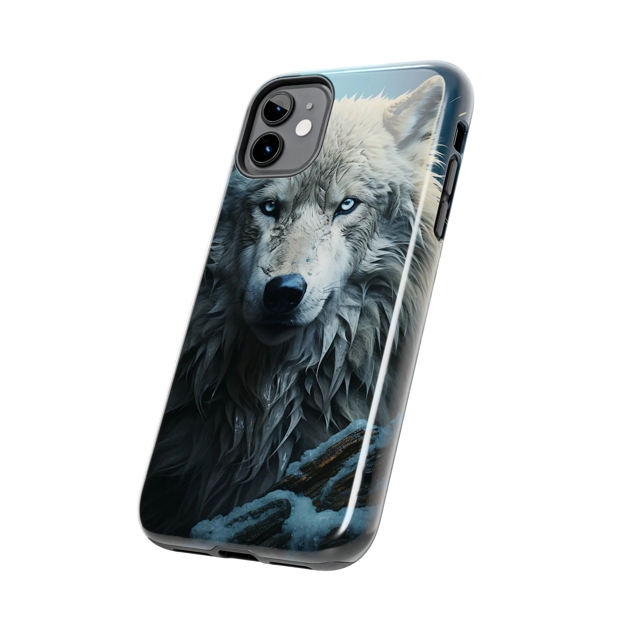 Majestic White Wolf Digital print Design Tough Phone Case compatible with a large variety of iPhone models, Gift, Phone Case