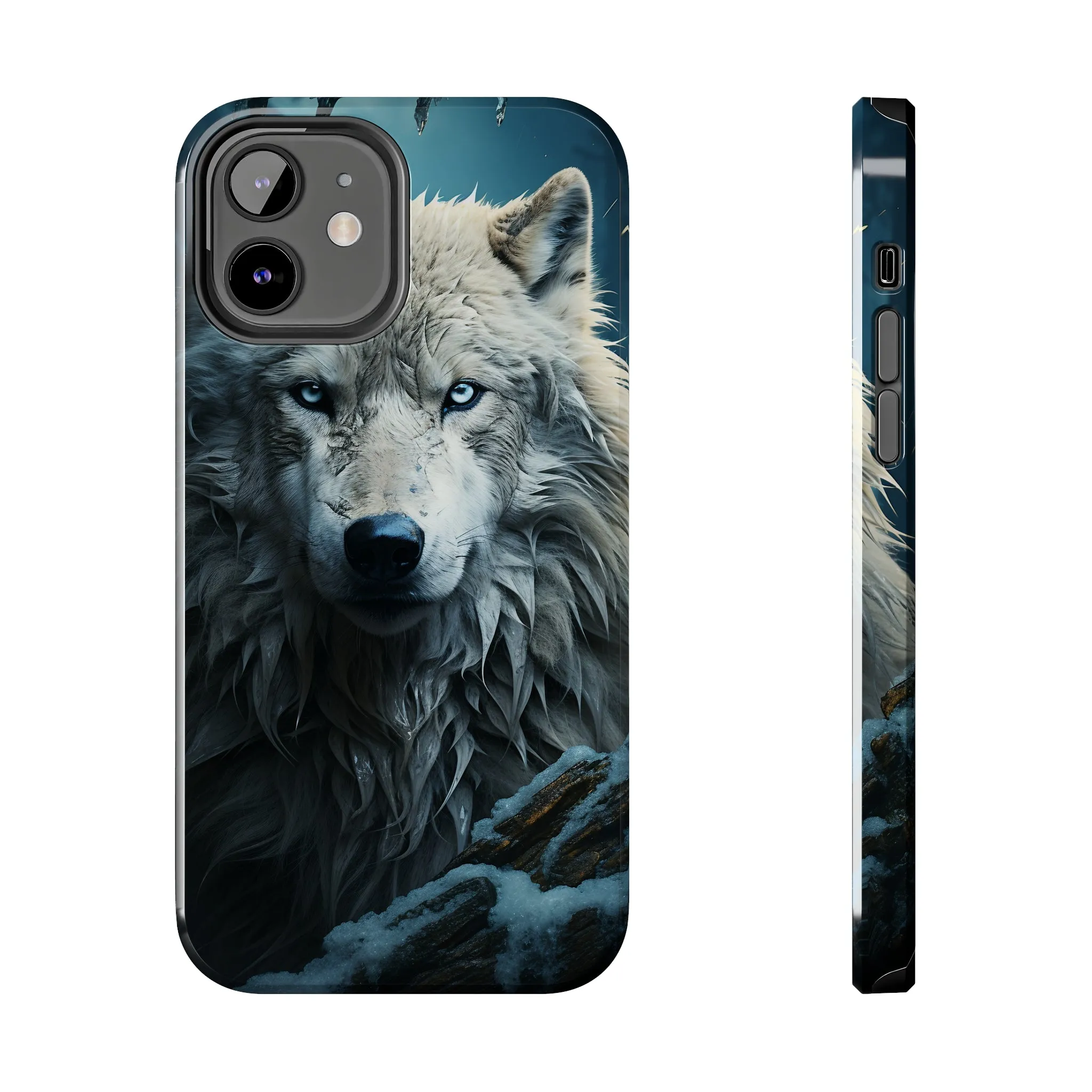 Majestic White Wolf Digital print Design Tough Phone Case compatible with a large variety of iPhone models, Gift, Phone Case