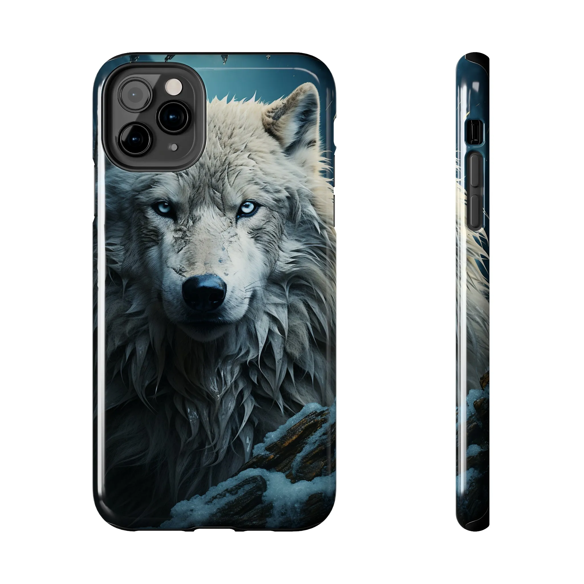 Majestic White Wolf Digital print Design Tough Phone Case compatible with a large variety of iPhone models, Gift, Phone Case