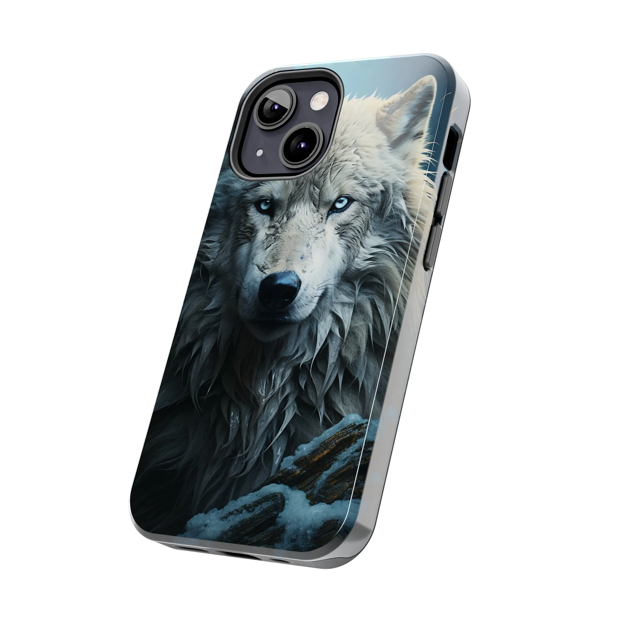 Majestic White Wolf Digital print Design Tough Phone Case compatible with a large variety of iPhone models, Gift, Phone Case