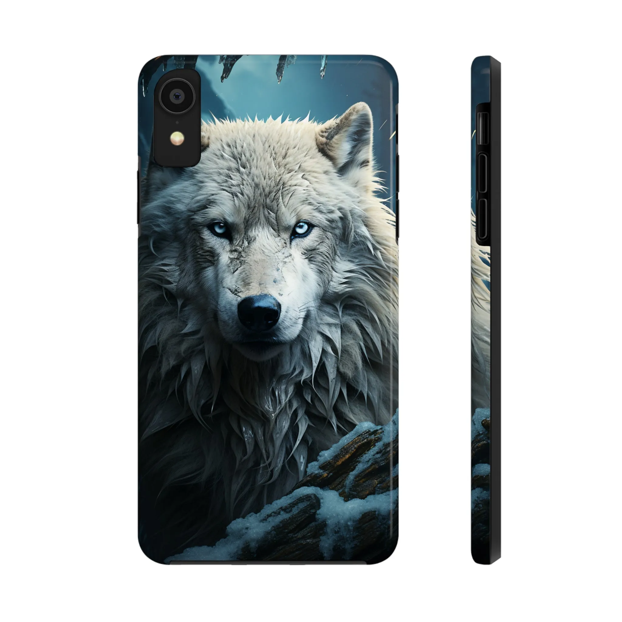 Majestic White Wolf Digital print Design Tough Phone Case compatible with a large variety of iPhone models, Gift, Phone Case