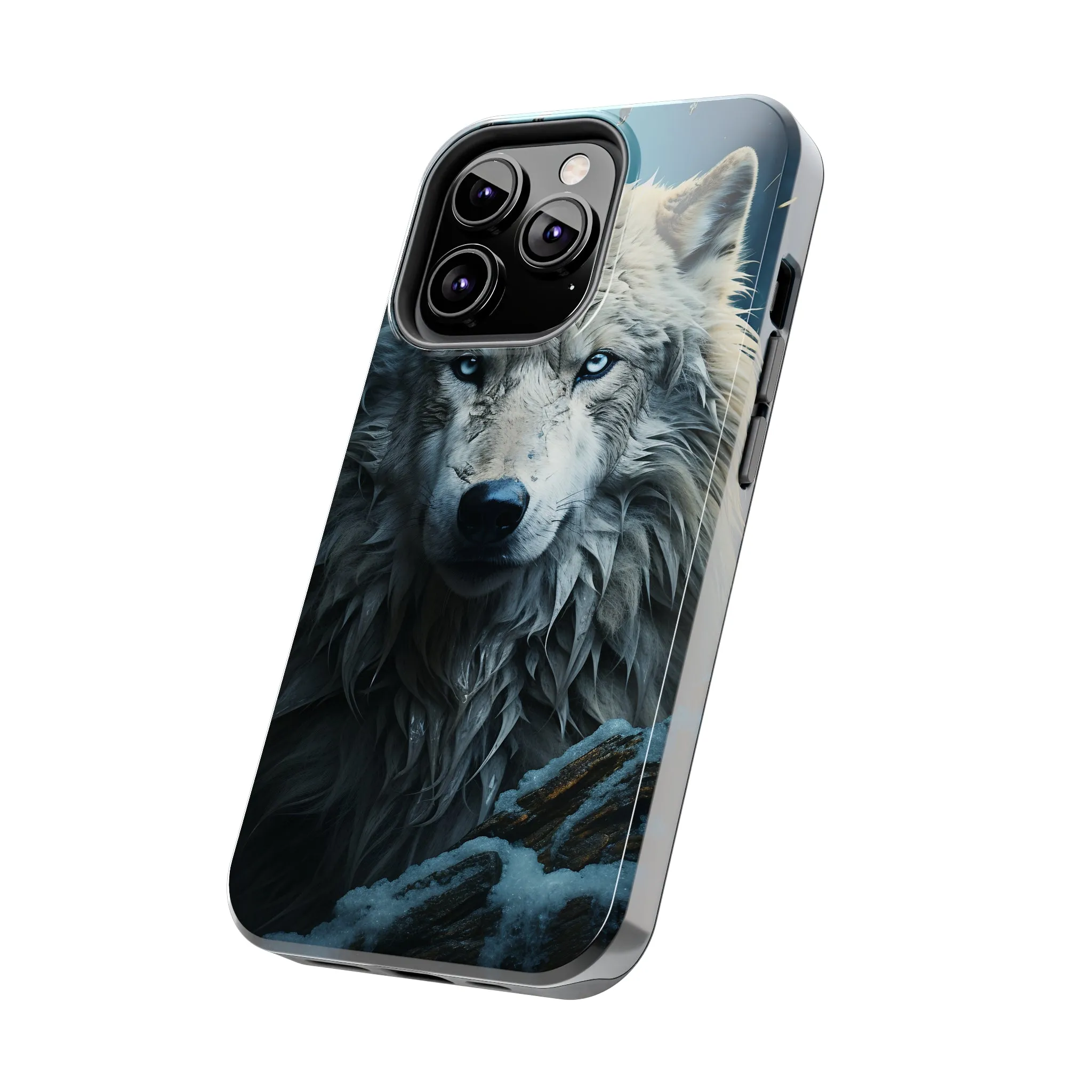 Majestic White Wolf Digital print Design Tough Phone Case compatible with a large variety of iPhone models, Gift, Phone Case