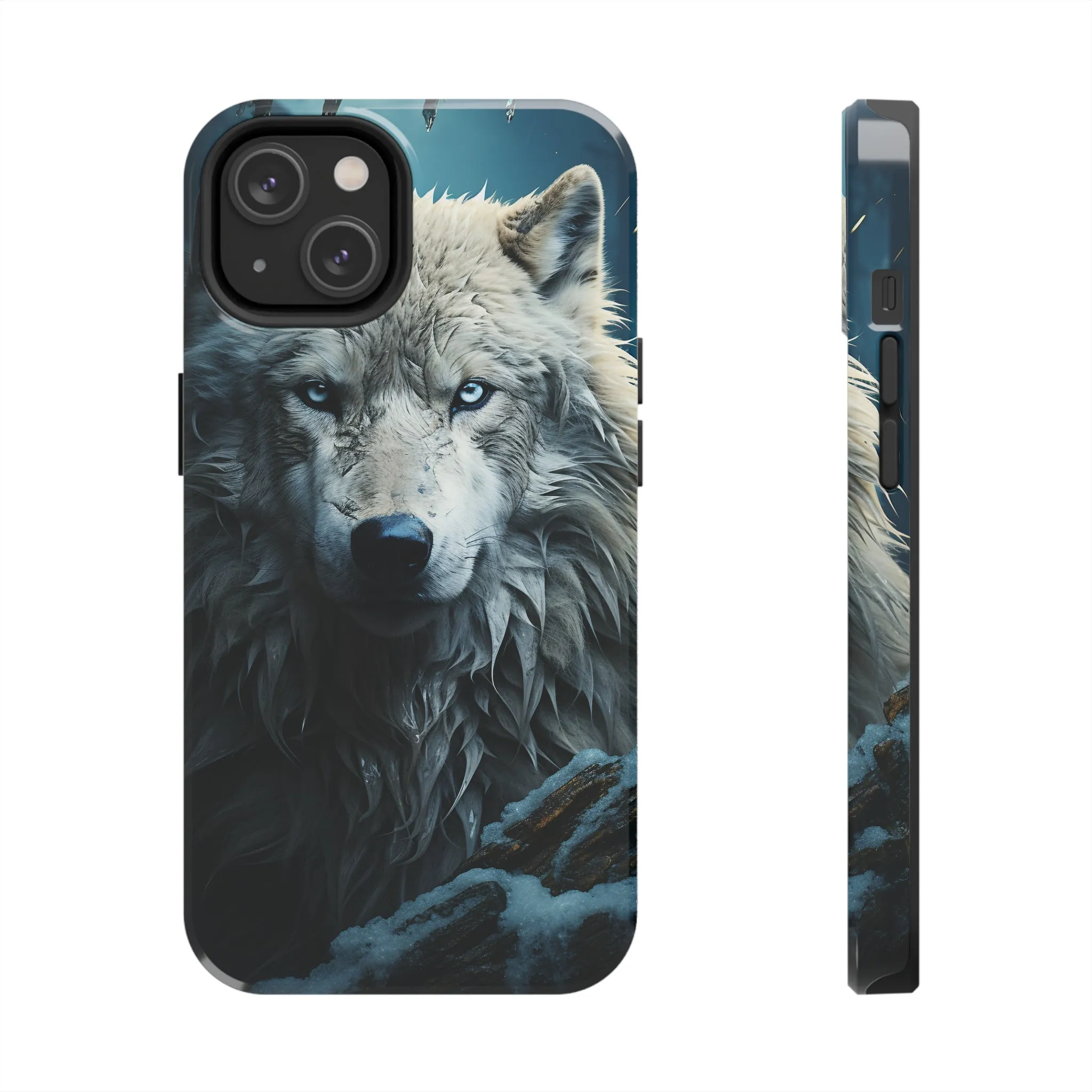 Majestic White Wolf Digital print Design Tough Phone Case compatible with a large variety of iPhone models, Gift, Phone Case