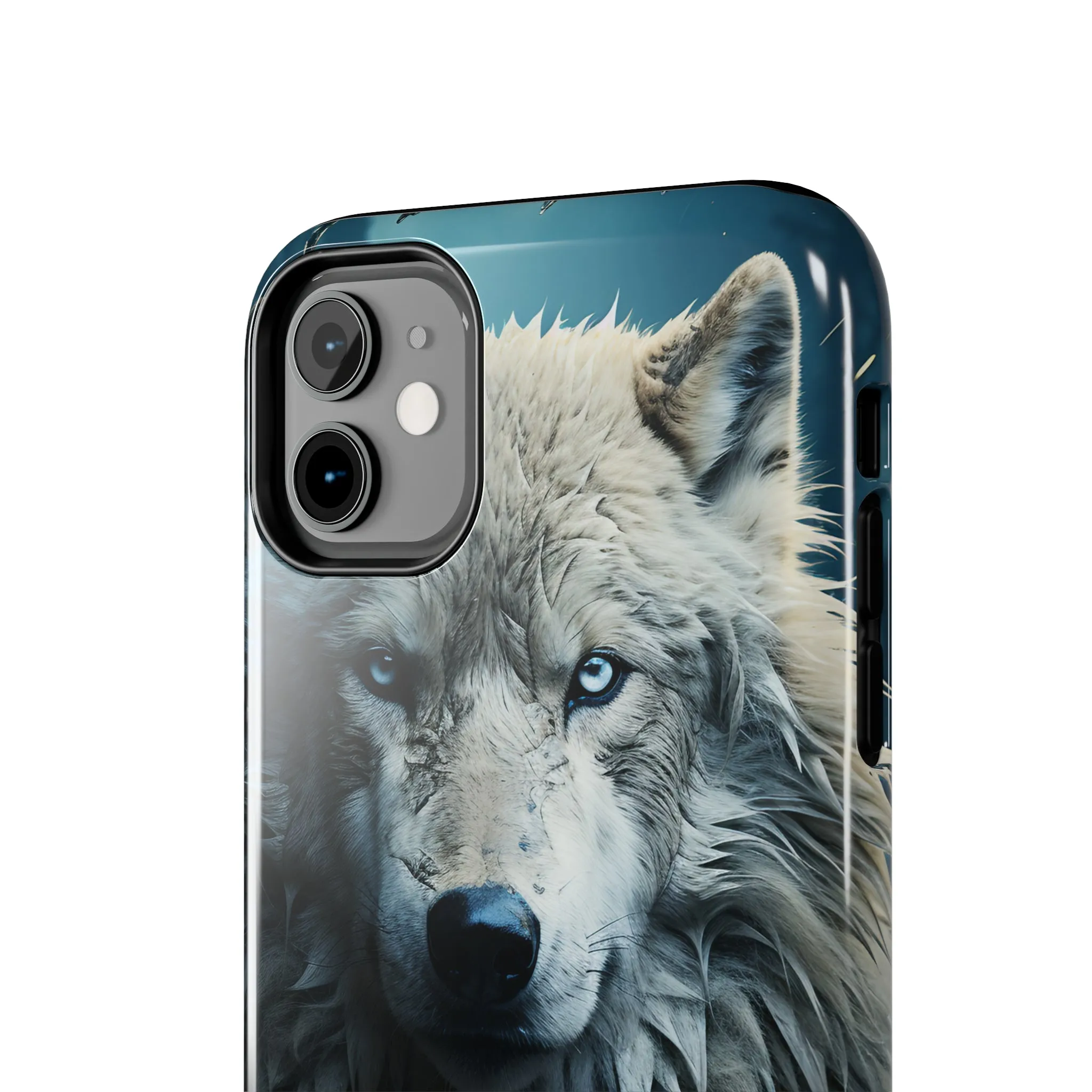 Majestic White Wolf Digital print Design Tough Phone Case compatible with a large variety of iPhone models, Gift, Phone Case