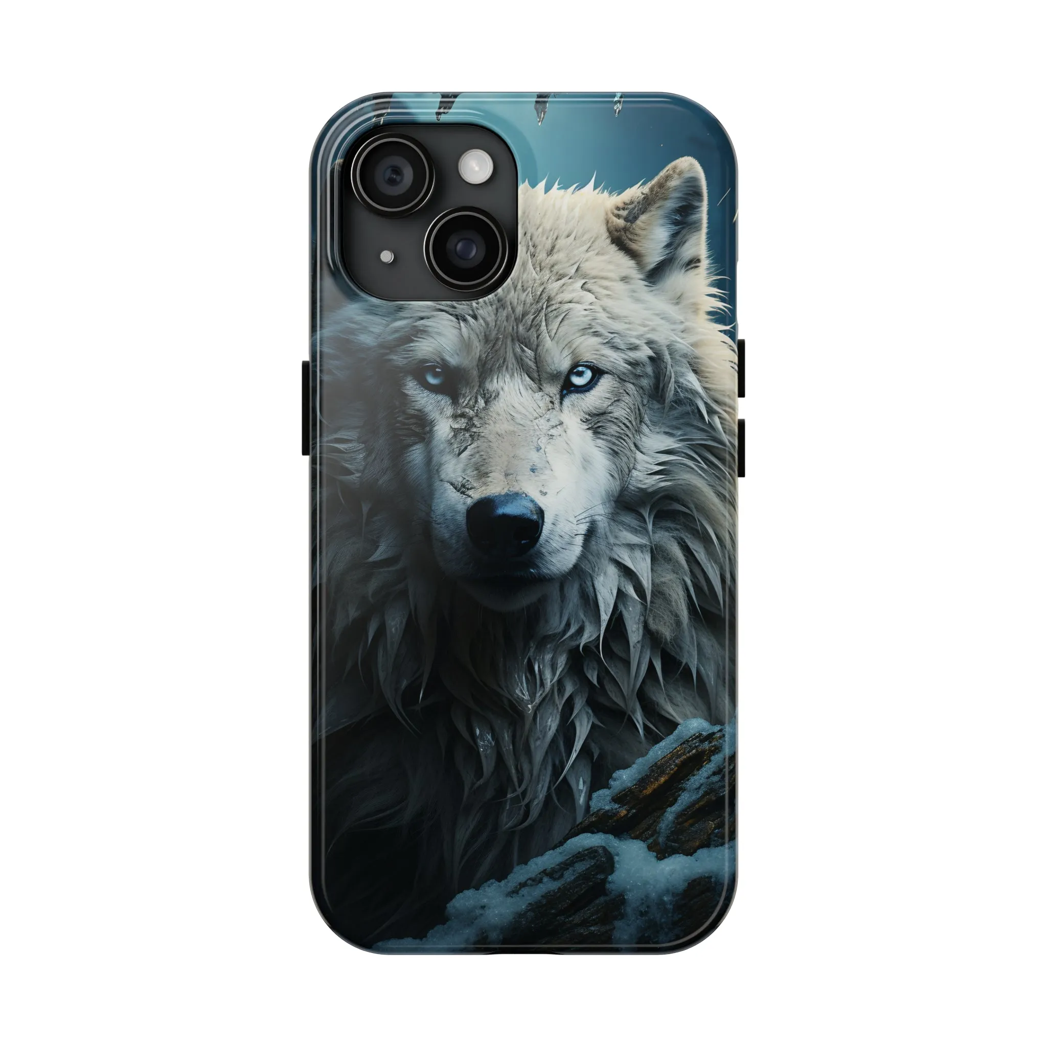 Majestic White Wolf Digital print Design Tough Phone Case compatible with a large variety of iPhone models, Gift, Phone Case