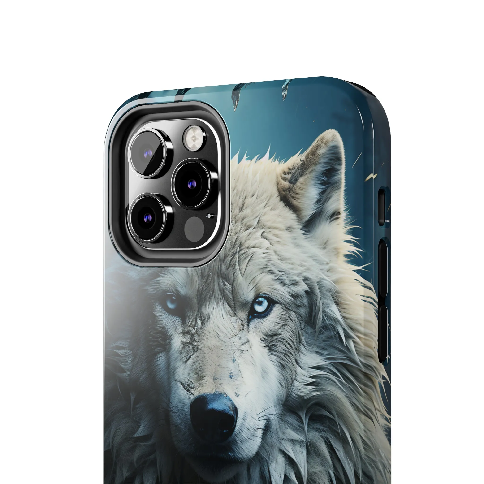 Majestic White Wolf Digital print Design Tough Phone Case compatible with a large variety of iPhone models, Gift, Phone Case