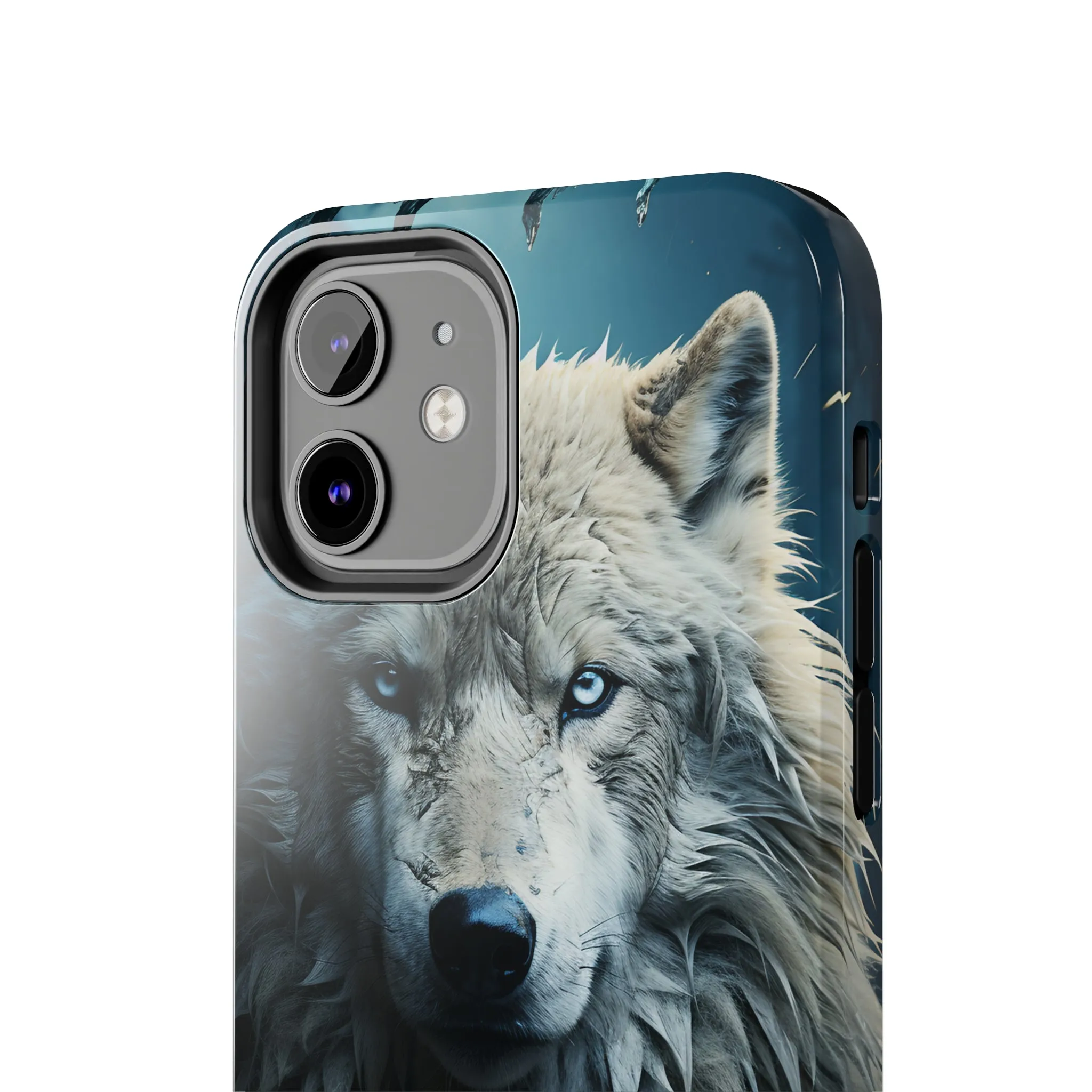 Majestic White Wolf Digital print Design Tough Phone Case compatible with a large variety of iPhone models, Gift, Phone Case