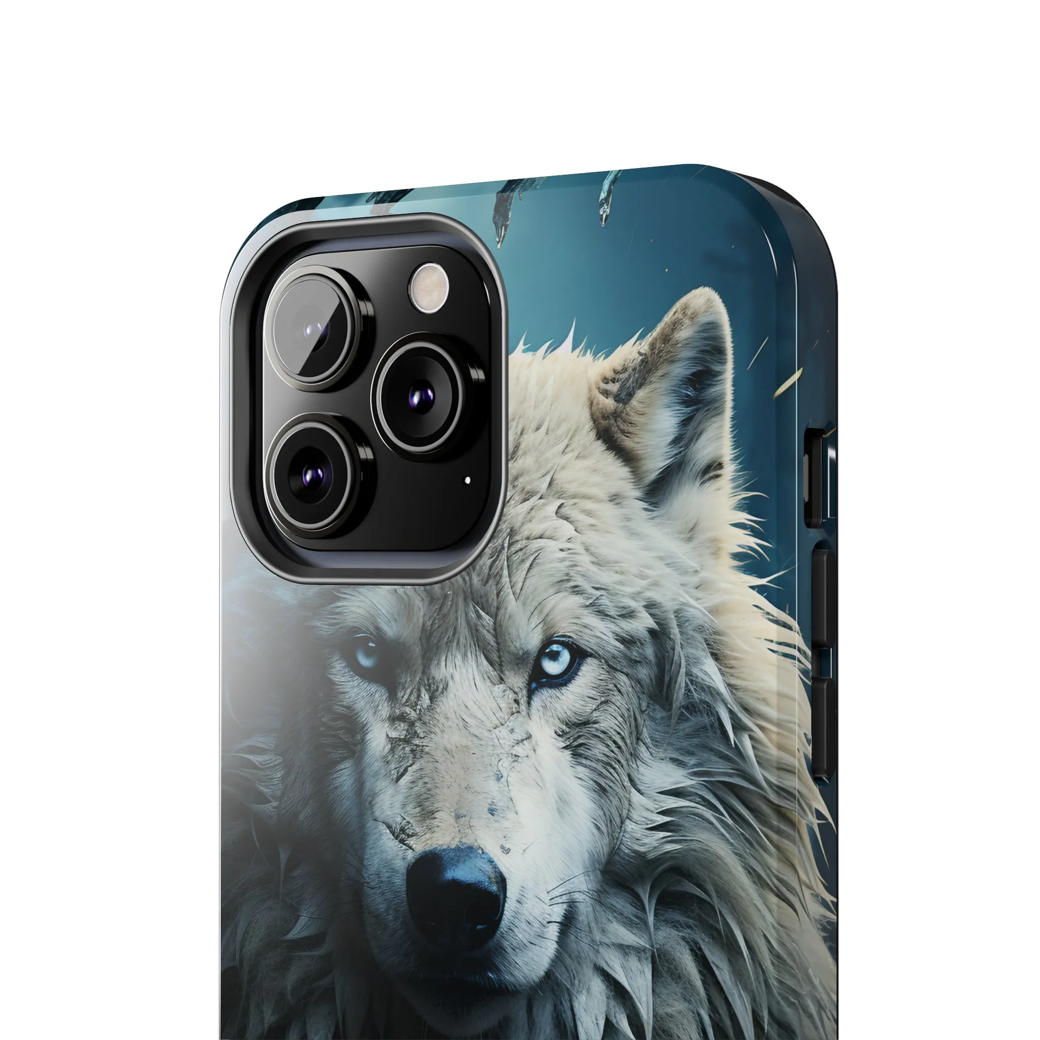 Majestic White Wolf Digital print Design Tough Phone Case compatible with a large variety of iPhone models, Gift, Phone Case