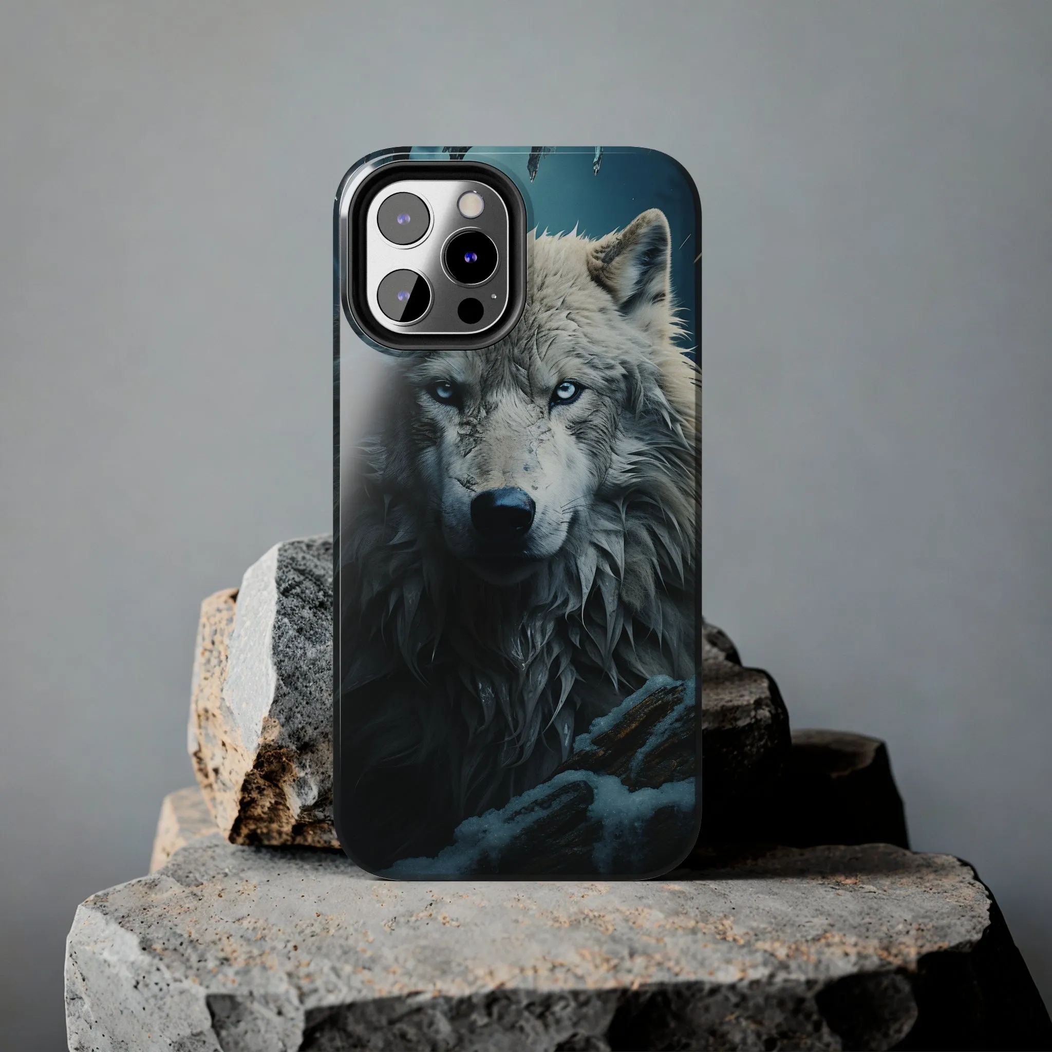 Majestic White Wolf Digital print Design Tough Phone Case compatible with a large variety of iPhone models, Gift, Phone Case