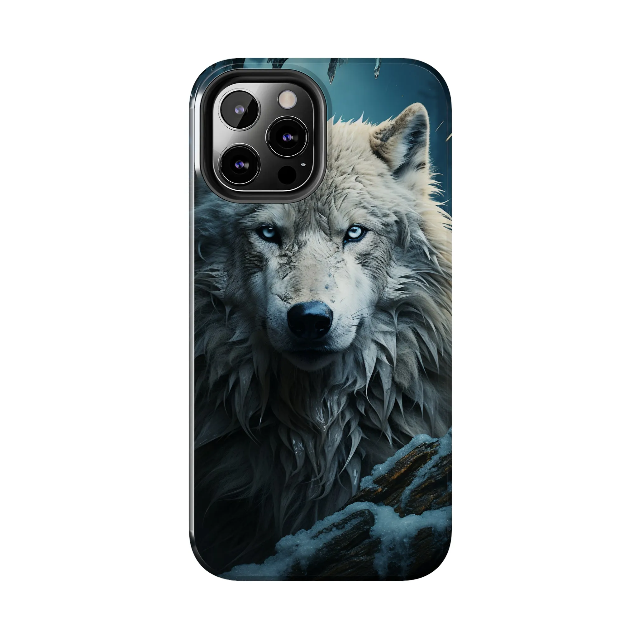 Majestic White Wolf Digital print Design Tough Phone Case compatible with a large variety of iPhone models, Gift, Phone Case