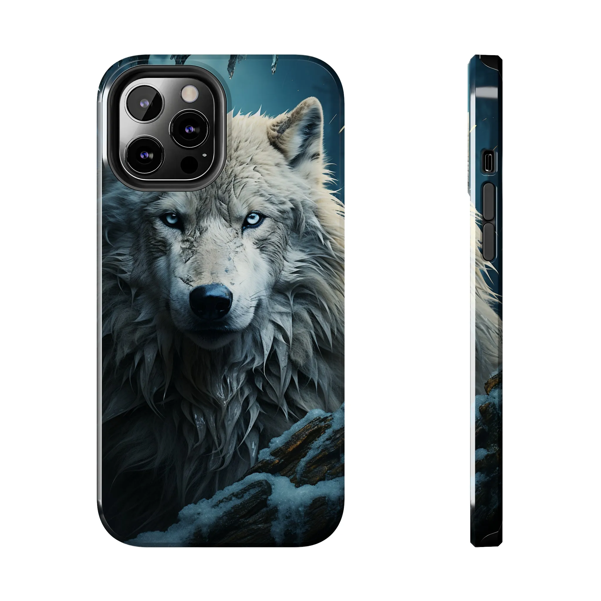 Majestic White Wolf Digital print Design Tough Phone Case compatible with a large variety of iPhone models, Gift, Phone Case