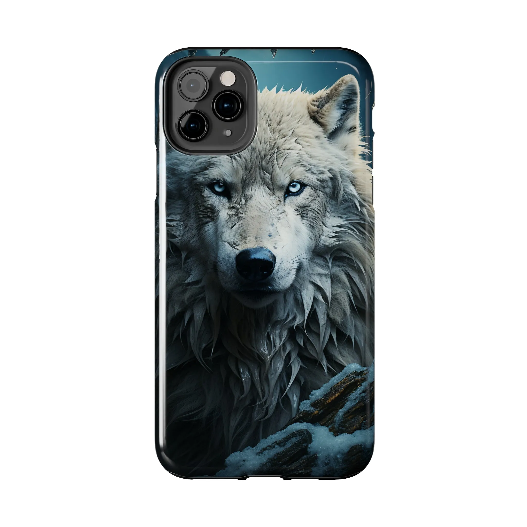 Majestic White Wolf Digital print Design Tough Phone Case compatible with a large variety of iPhone models, Gift, Phone Case